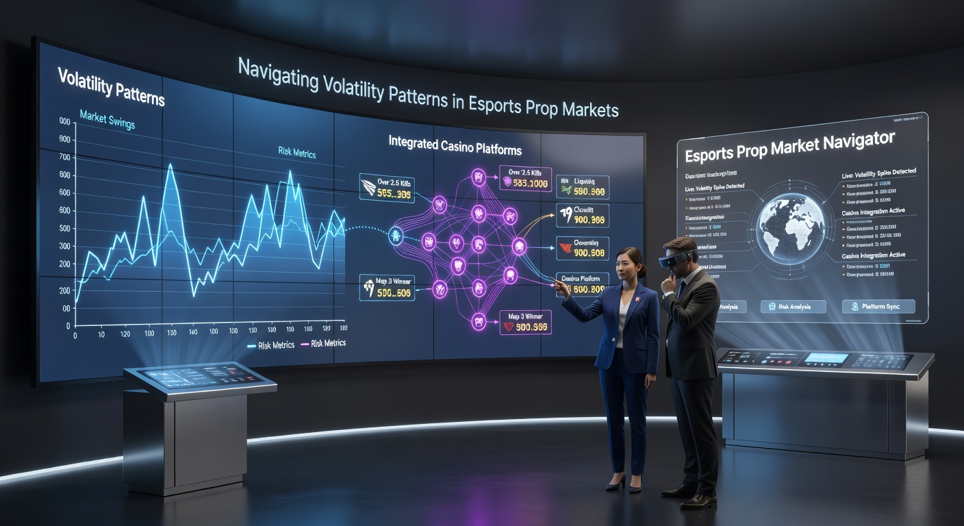 Live esports prop betting interface on an integrated casino platform showing real-time odds movement